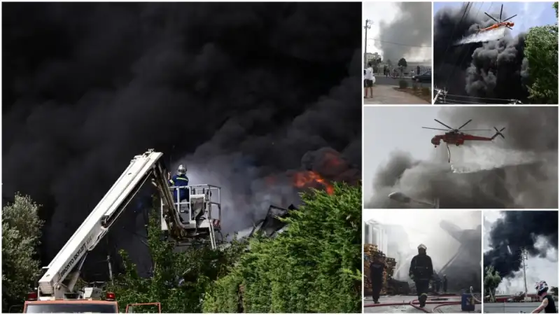 Κηφισιά: Καλύτερη η εικόνα από την «κόλαση» φωτιάς που ξέσπασε μετά από έκρηξη σε εργοστάσιο – 112 για τους καπνούς