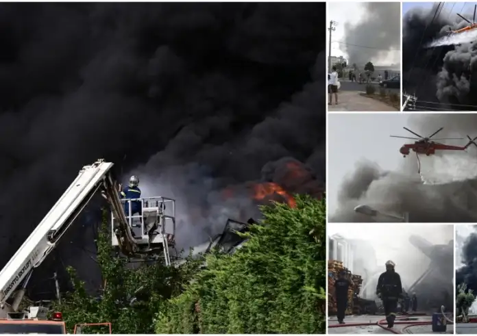 Κηφισιά: Καλύτερη η εικόνα από την «κόλαση» φωτιάς που ξέσπασε μετά από έκρηξη σε εργοστάσιο – 112 για τους καπνούς